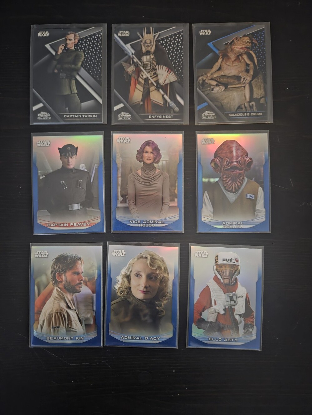 Topps Star Wars Numbered Trading Cards Tarkin , Admiral Ackbar etc